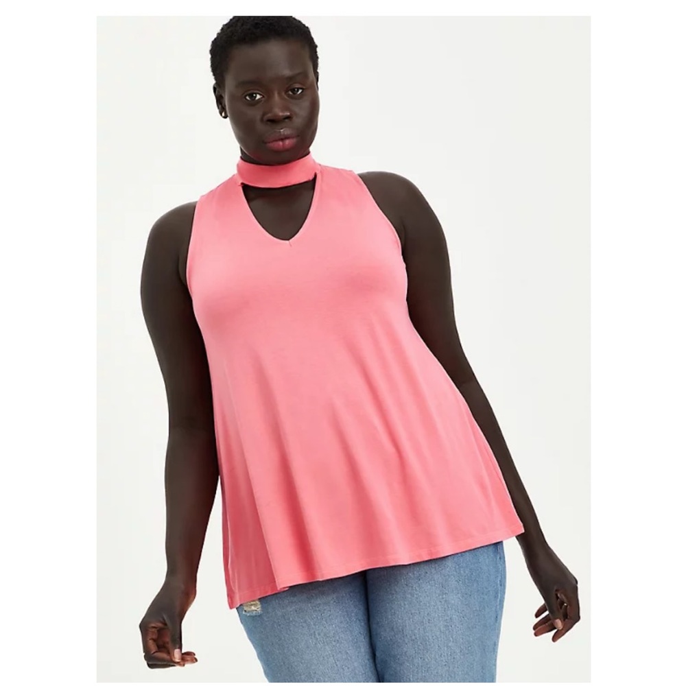 Torrid Super Soft Coral Choker Swing Tank 🌸